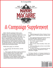 Load image into Gallery viewer, Manors Macabre: A Campaign Supplement (Ebook)